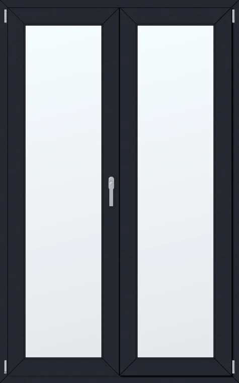 Dvoukřídlé plastové balkonové dveře 130x210