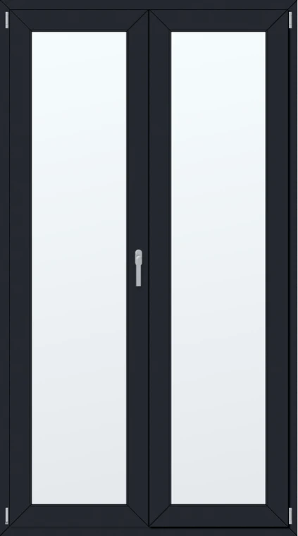 Dvoukřídlé plastové balkonové dveře 120x220