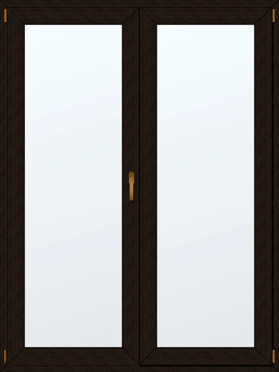 Dvoukřídlé plastové balkonové dveře 140x210