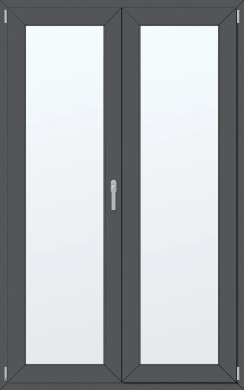 Dvoukřídlé plastové balkonové dveře 130x210