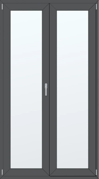 Dvoukřídlé plastové balkonové dveře 120x220