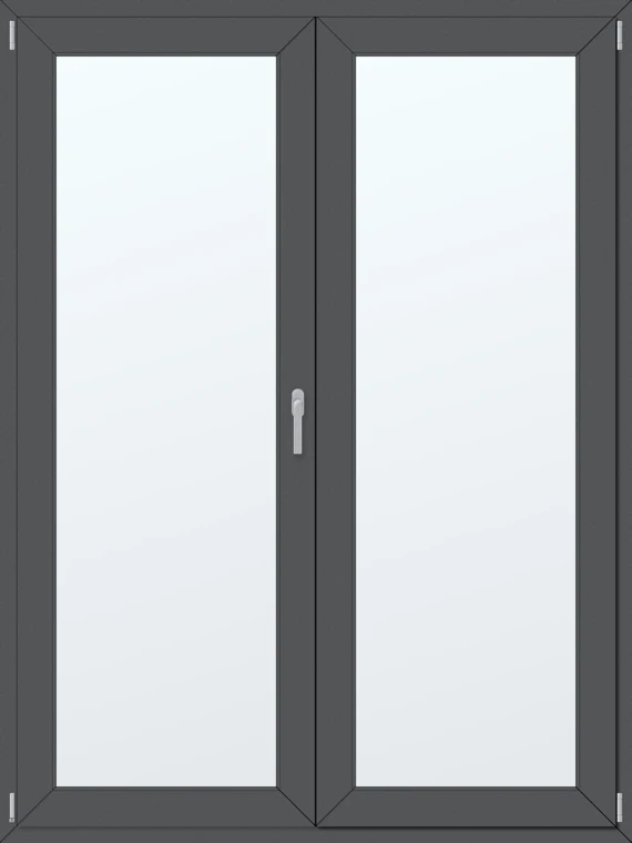 Dvoukřídlé plastové balkonové dveře 140x210