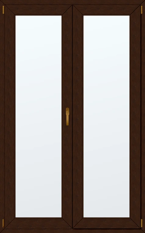 Dvoukřídlé plastové balkonové dveře 120x200