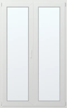 Dvoukřídlé plastové balkonové dveře levé 130x200
