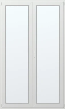 Dvoukřídlé plastové balkonové dveře 150x240