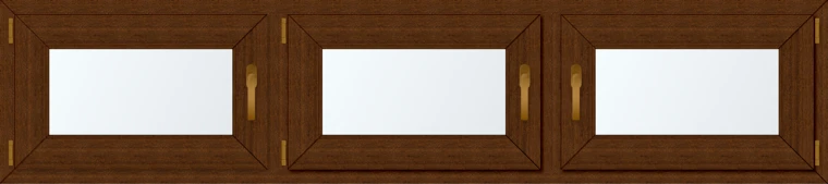 Trojkřídlé plastové okno 220x60