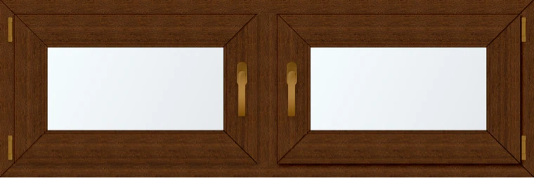 Dvoukřídlé plastové okno 150x60