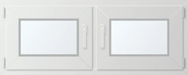 Dvoukřídlé plastové okno 130x60