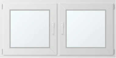 Dvoukřídlé plastové okno 150x70