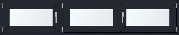 Trojkřídlé plastové okno 240x60