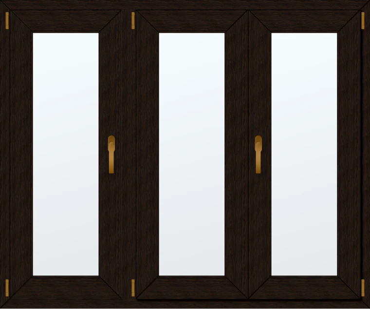 Trojkřídlé plastové okno 160x130