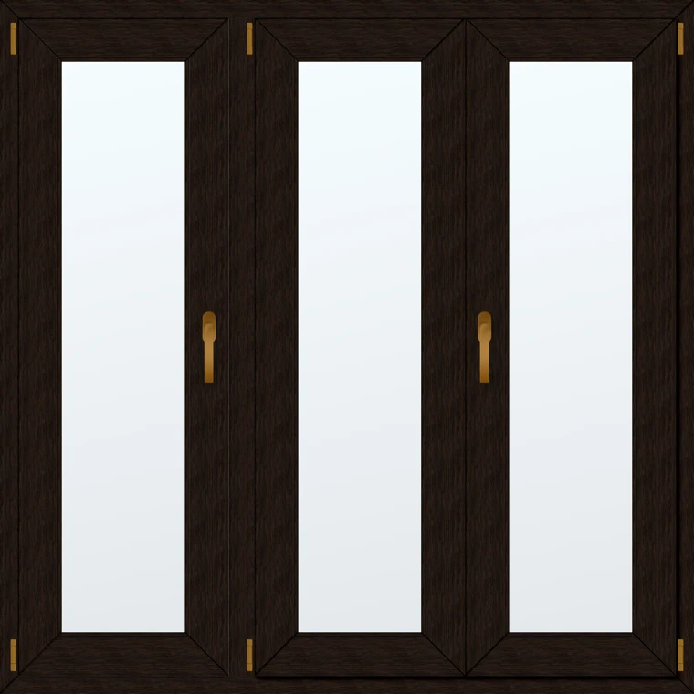 Trojkřídlé plastové okno 160x160