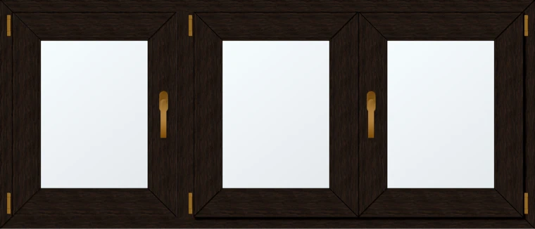 Trojkřídlé plastové okno 170x70