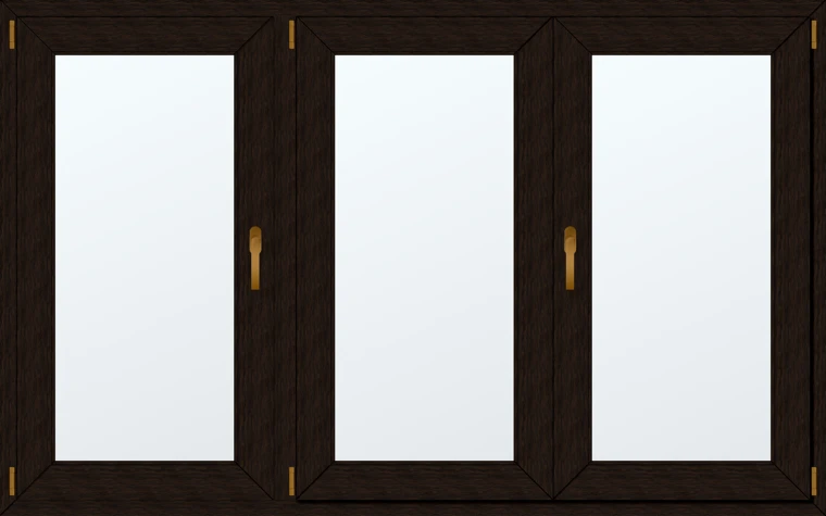 Trojkřídlé plastové okno 200x130