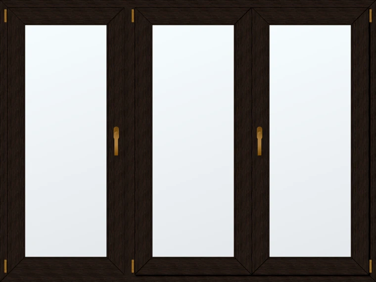 Trojkřídlé plastové okno 210x160