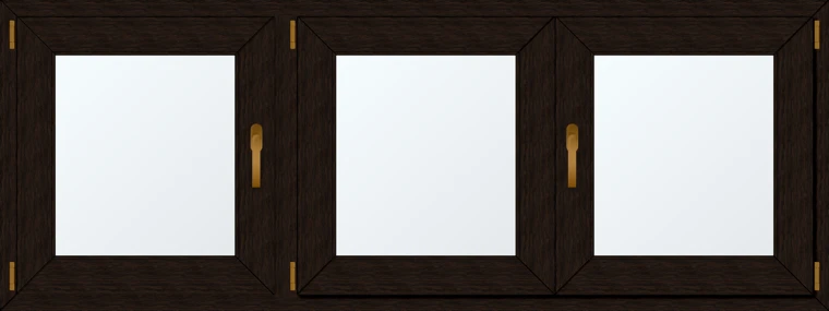 Trojkřídlé plastové okno 190x70