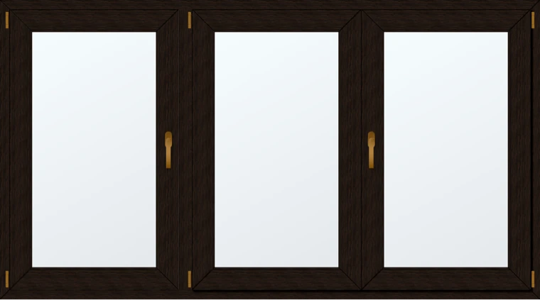 Trojkřídlé plastové okno 230x130