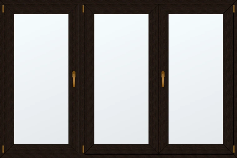 Trojkřídlé plastové okno 220x160