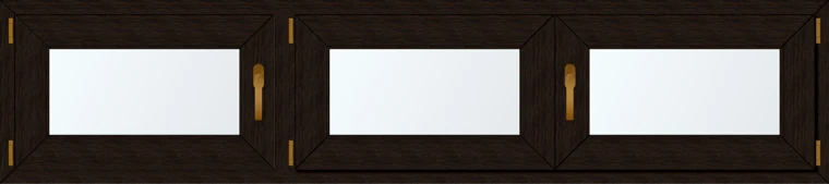 Trojkřídlé plastové okno 230x60