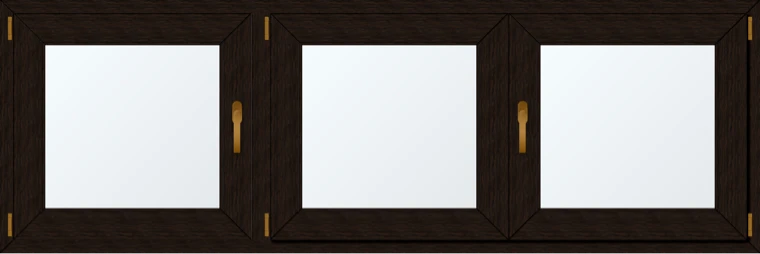 Trojkřídlé plastové okno 220x70