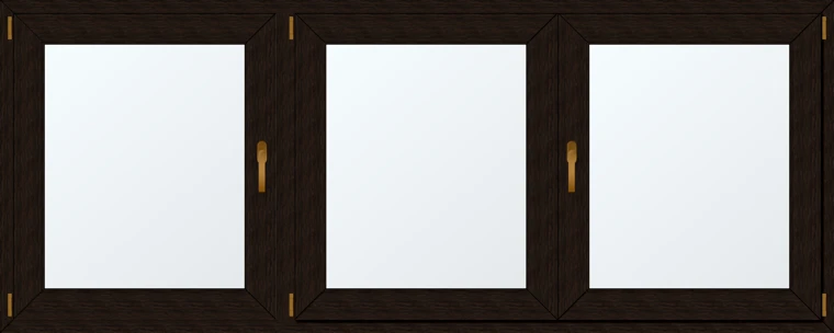 Trojkřídlé plastové okno 240x110