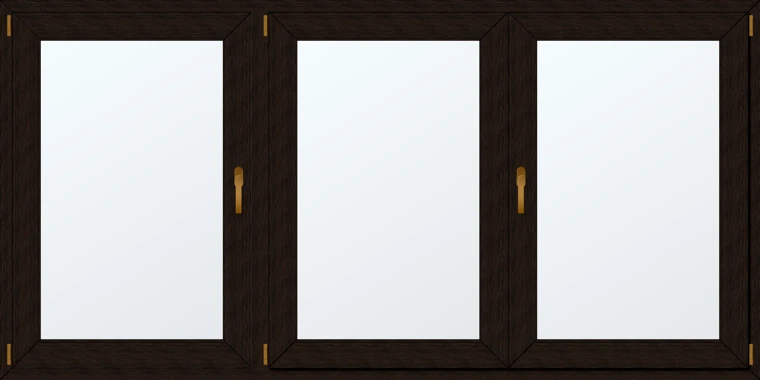 Trojkřídlé plastové okno 240x130