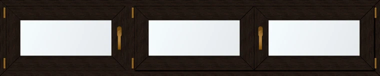 Trojkřídlé plastové okno 240x60