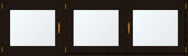 Trojkřídlé plastové okno 240x70