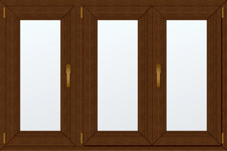 Trojkřídlé plastové okno 140x90