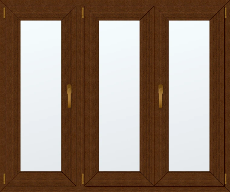 Trojkřídlé plastové okno 160x130