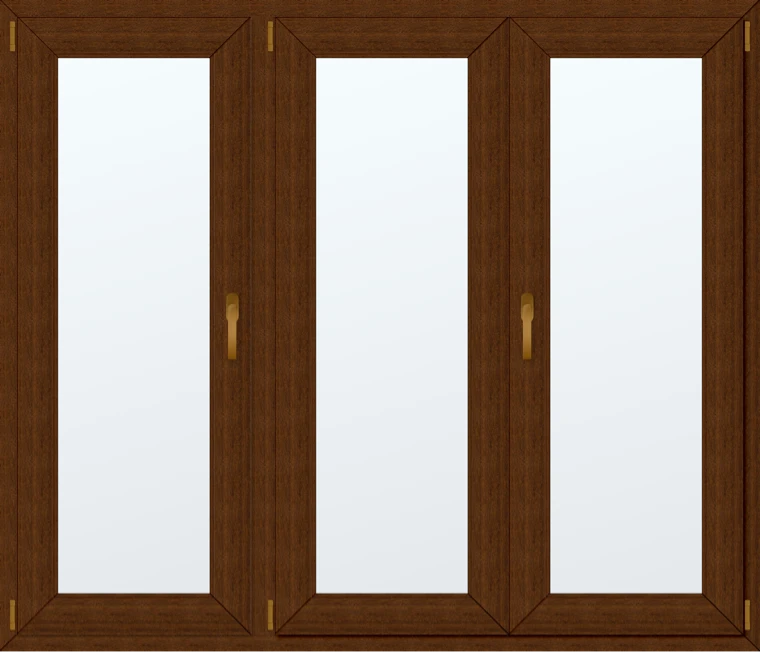 Trojkřídlé plastové okno 180x160