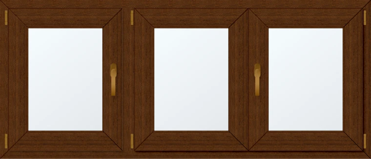 Trojkřídlé plastové okno 170x70
