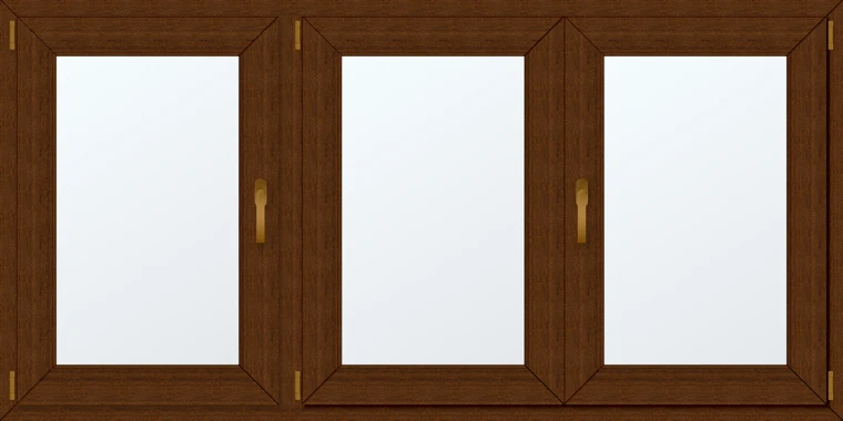 Trojkřídlé plastové okno 190x90