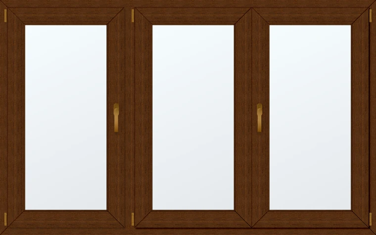 Trojkřídlé plastové okno 200x130