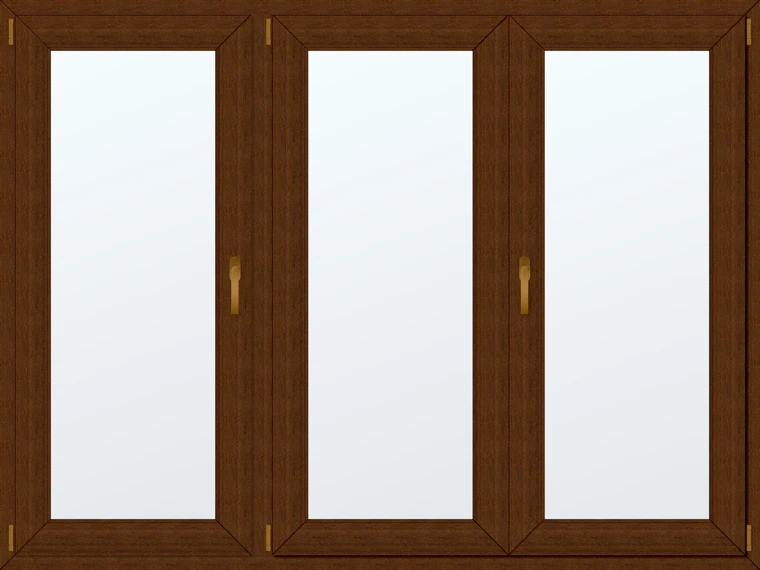 Trojkřídlé plastové okno 200x160