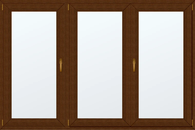 Trojkřídlé plastové okno 230x160