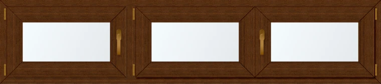 Trojkřídlé plastové okno 230x60