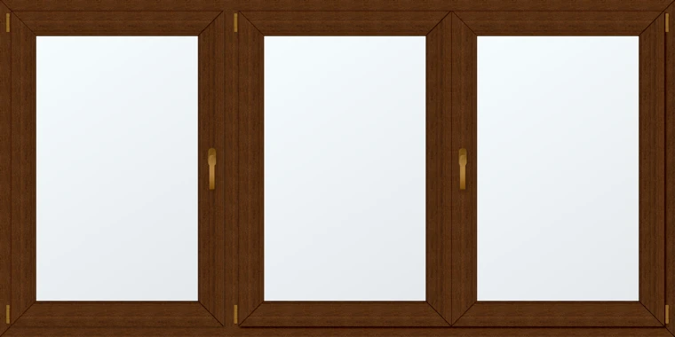 Trojkřídlé plastové okno 240x130