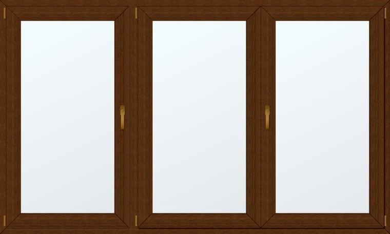 Trojkřídlé plastové okno 240x160