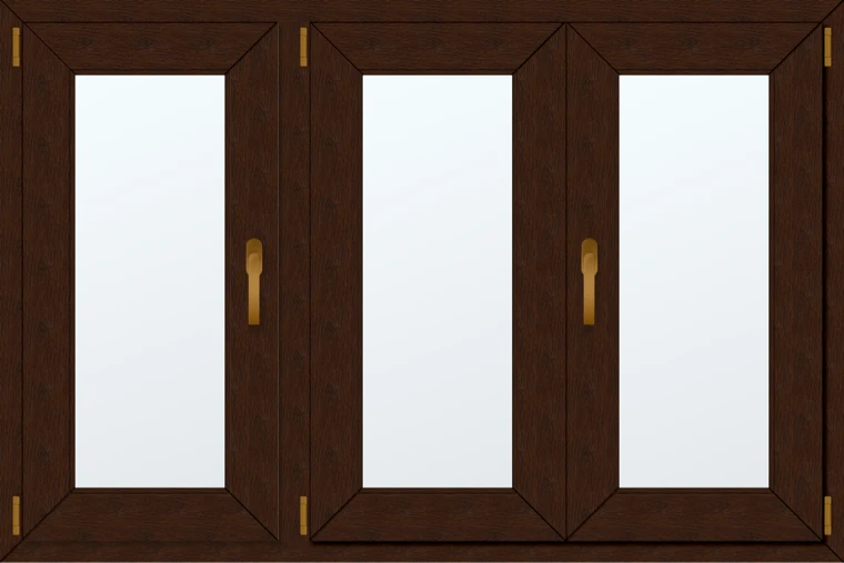 Trojkřídlé plastové okno 150x90