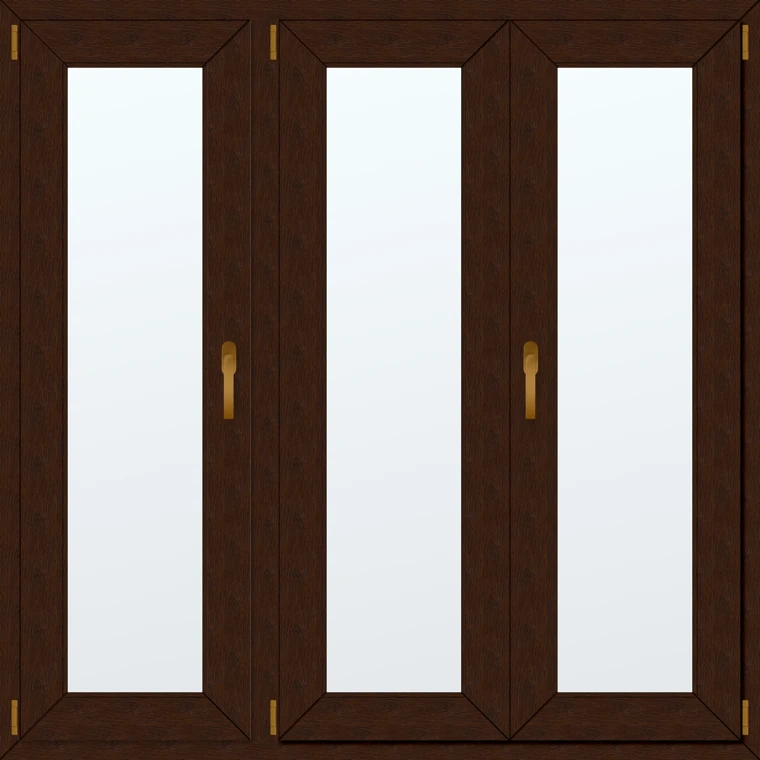 Trojkřídlé plastové okno 160x160