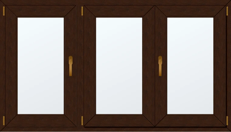 Trojkřídlé plastové okno 180x90