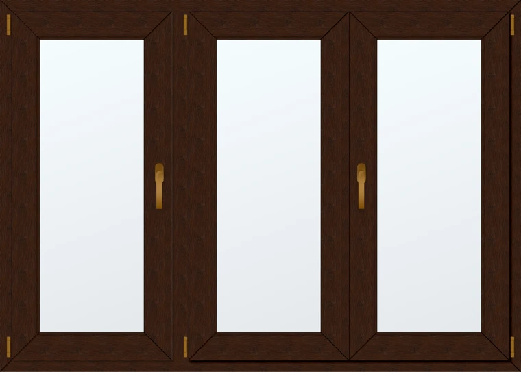 Trojkřídlé plastové okno 170x130