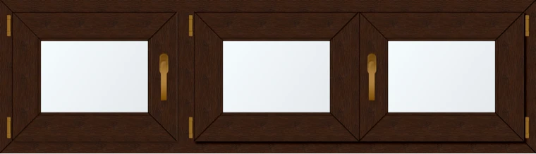 Trojkřídlé plastové okno 180x60