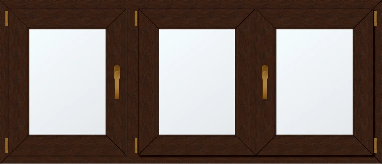 Trojkřídlé plastové okno 180x70