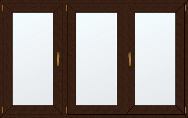 Trojkřídlé plastové okno 200x130