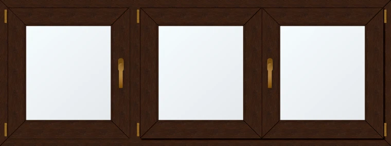 Trojkřídlé plastové okno 190x70