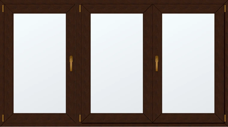 Trojkřídlé plastové okno 220x130