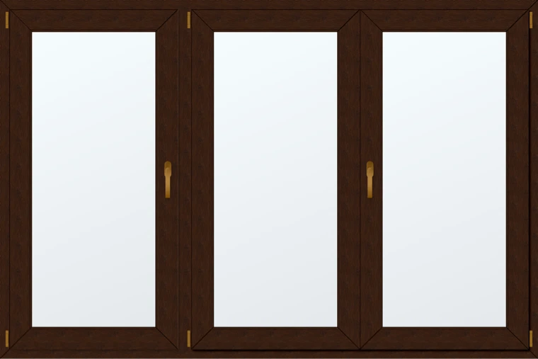 Trojkřídlé plastové okno 230x160