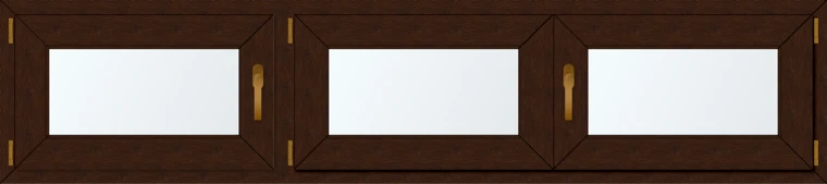 Trojkřídlé plastové okno 230x60